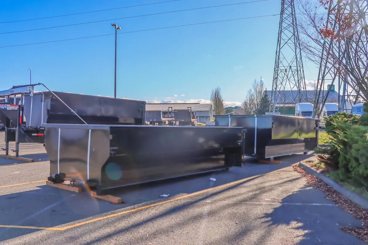 Roll-off dumpster ready for waste disposal at job site for Residential Dumpster Rental in Southampton